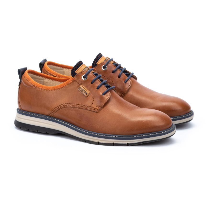 Men's Pikolinos CANET Lace Up Shoes Brown | NZ Y80A19Q